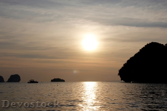 Devostock Sunset Thailand Rock Nature