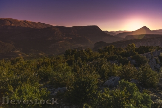 Devostock Sunset Verdon Mountain Provence