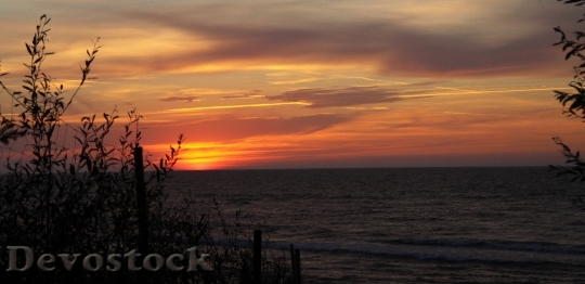 Devostock Sunset View Landscape Sea