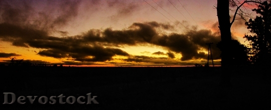 Devostock Wallpaper Sunset Landscapes Sky
