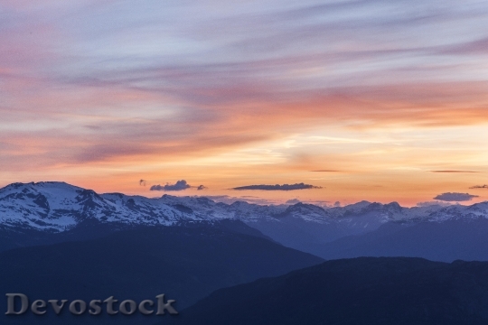 Devostock Wedgemount Peak Sunset