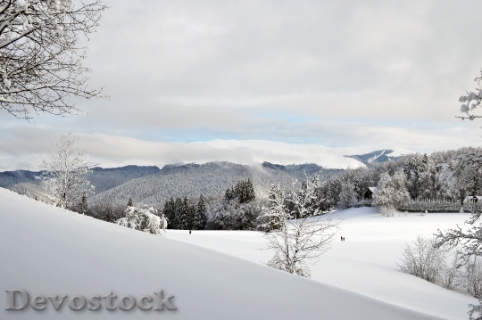 Devostock Winter Scene Mountain Wonderland 10