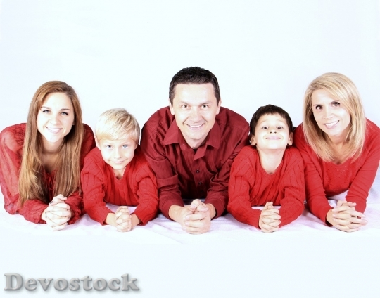 Devostock Family a family laying down
