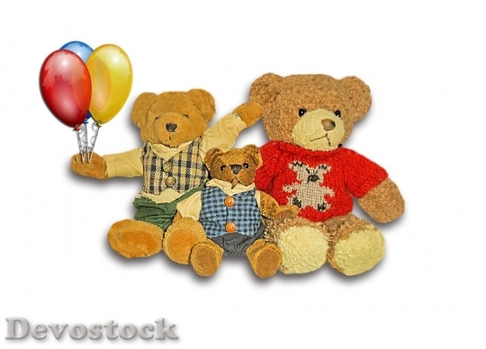 Devostock Family cartoon teddy bear