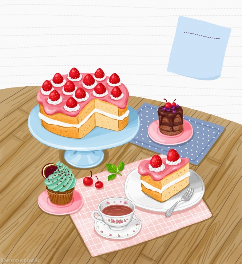 Devostock Very tasty colorful cartoon cake  (5)