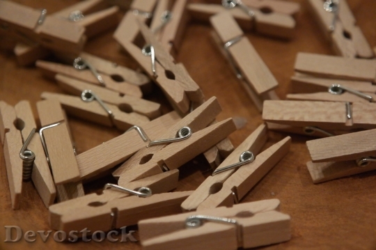 Devostock Wooden laundry clips