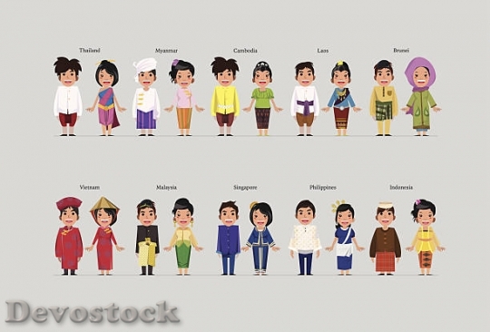 Devostock boys-and-girls-in-traditional-costume-vector-id484$1