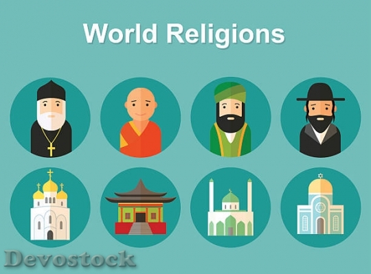 Devostock collection-of-temples-and-priest-of-world-religion$1
