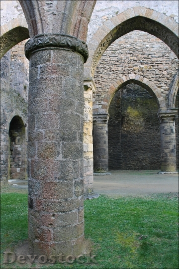Devostock Abbey Column Ruins Site