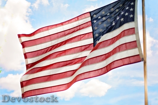 Devostock American Flag Fourth July
