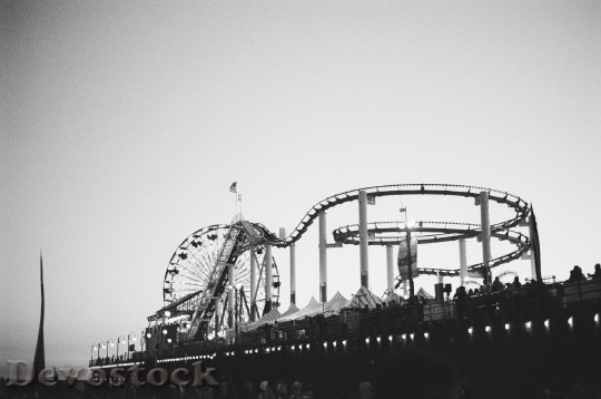Devostock Amusement Park Roller Coaster 0