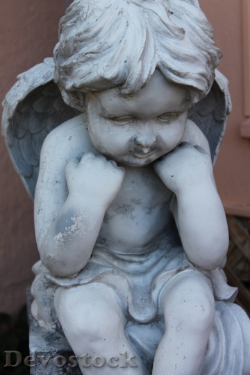 Devostock Angel Cherub Statue Angel