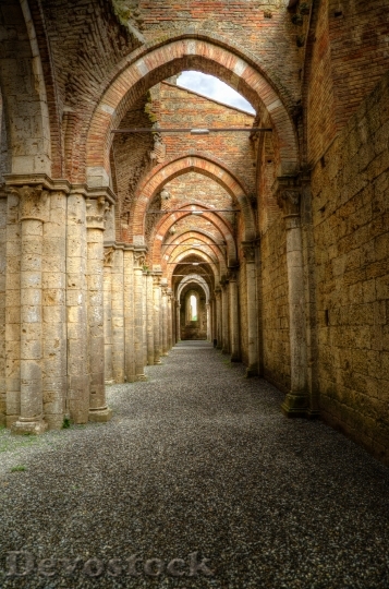 Devostock Archway Peristyle Gothic Abbey