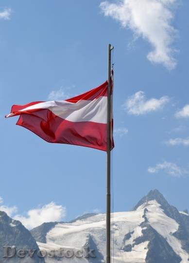 Devostock Austria Flag Grossglockner Alpine