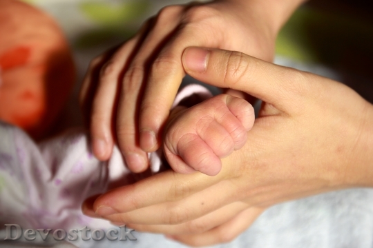 Devostock Baby Hand Infant Hand