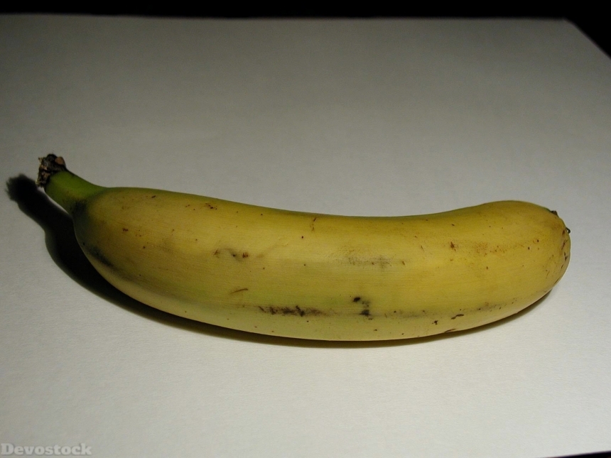 Devostock Banana On White Background