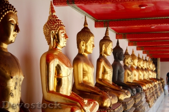 Devostock Bangkok Buddha Gold Meditation 42