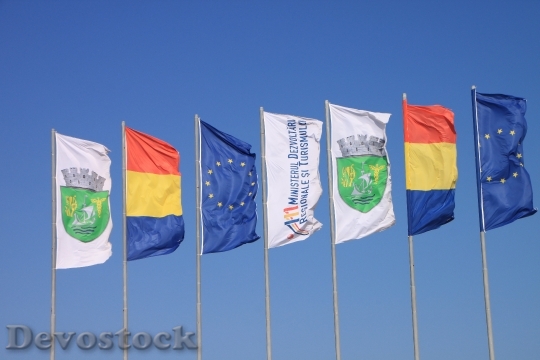 Devostock Beach Colored Country Flags