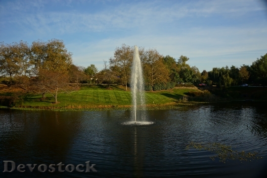 Devostock Beautiful Pond In Autumn