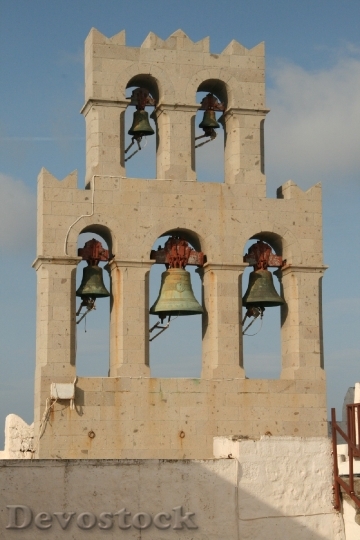 Devostock Bells Monastery Patmos Island