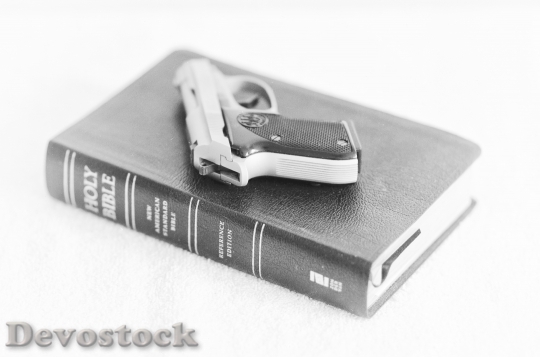 Devostock Bible Gun Religion Books