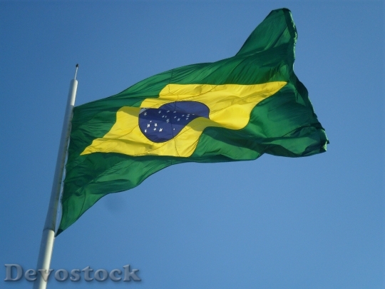 Devostock Brazil Flag Green Yellow