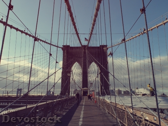 Devostock Brooklyn Bridge Suspension Bridge 0