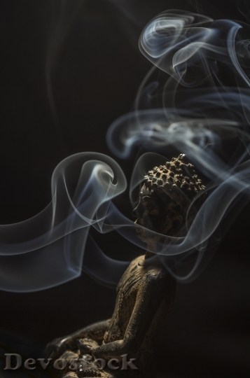 Devostock Buddha Smoke Buddhism Incense 0