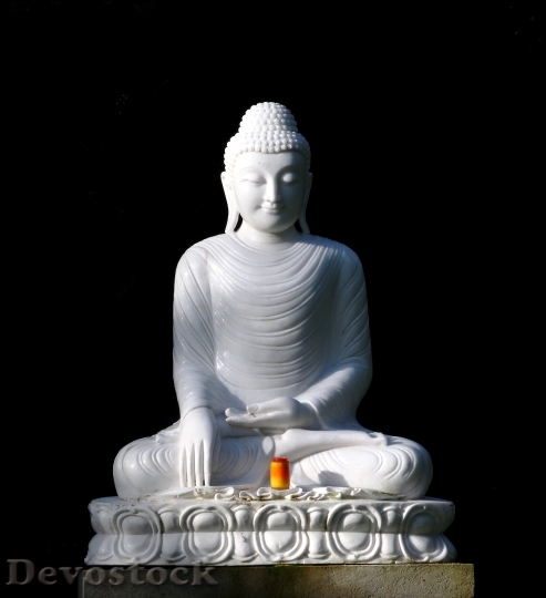 Devostock Buddha Statue Buddhism Sculpture