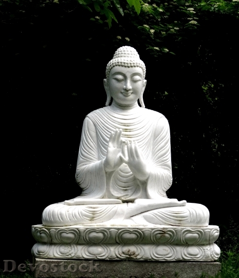 Devostock Buddha Statue Buddhism Stone