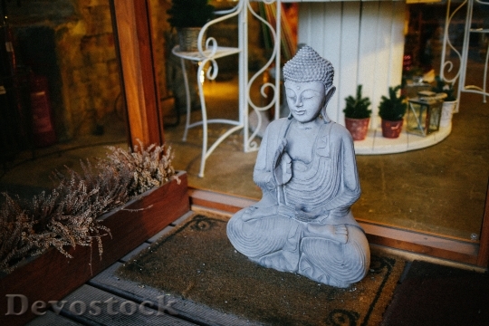 Devostock Buddha Statue Religion Buddhism 0