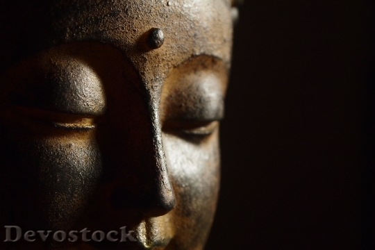Devostock Buddha Statue Religion Symbol