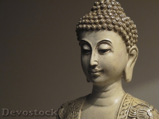 Devostock Buddha Statue Spiritual Buddhism