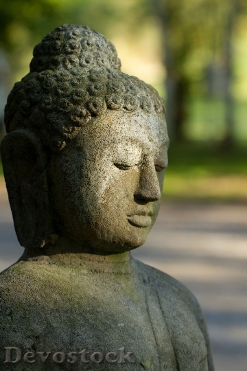 Devostock Buddha Stone Figure Religion 0