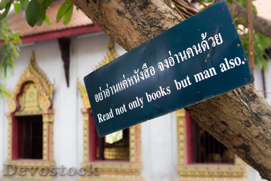 Devostock Buddhism Thailand Proverb Sentence