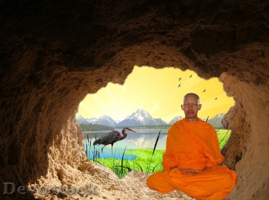 Devostock Buddhist Monk Buddhism Meditation 1