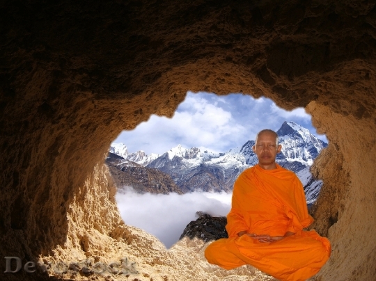 Devostock Buddhist Monk Buddhism Meditation 4