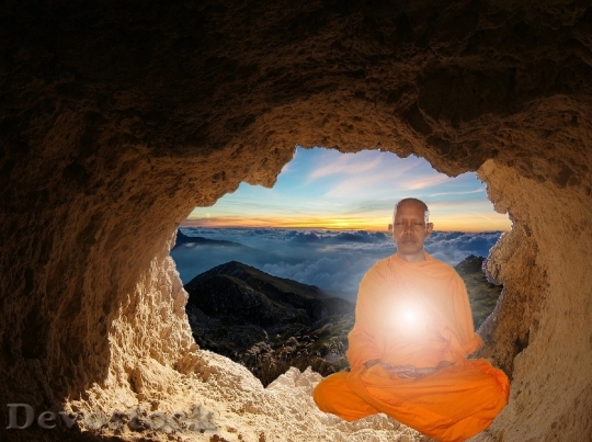 Devostock Buddhist Monk Buddhism Meditation 7