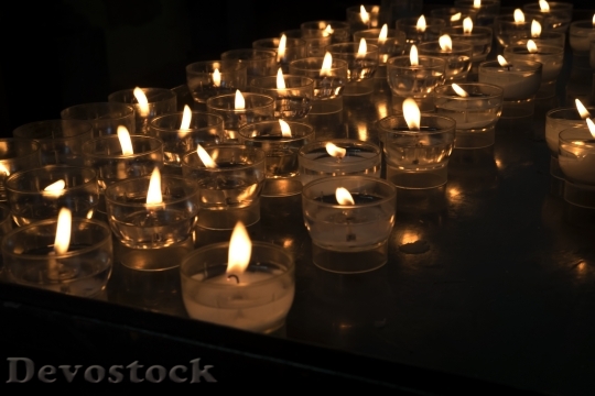 Devostock Candle Light Religion Flame