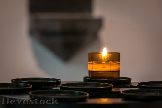 Devostock Candle Votive Light Flame