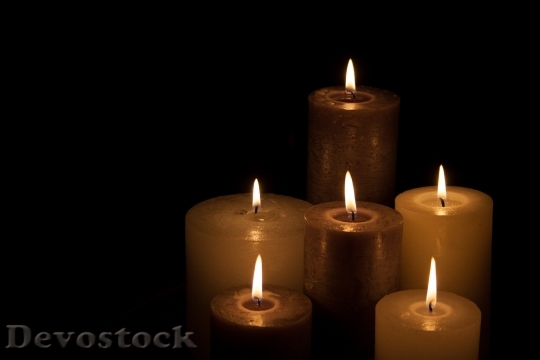 Devostock Candles Christmas Dark Light