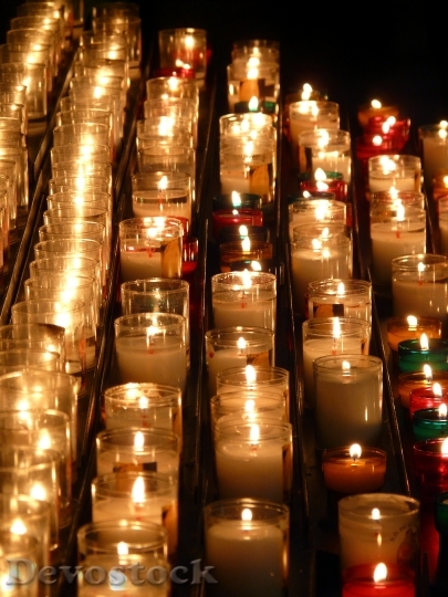 Devostock Candles Memorial Lights Flame 1