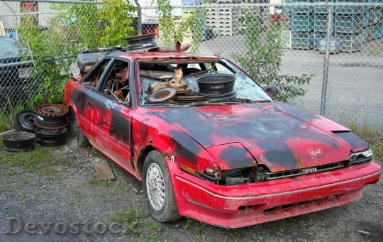 Devostock Car Wreck Old Rusty