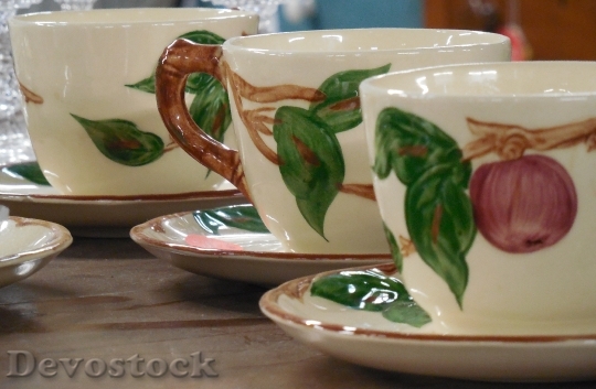 Devostock Ceramic Teacup Tea Cup