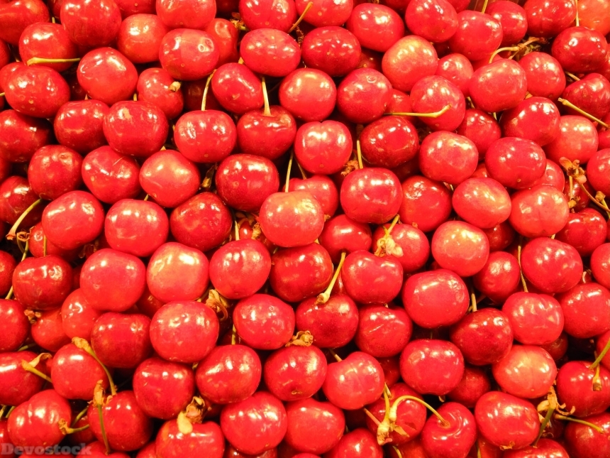 Devostock Cherries Market Fruits Fruit