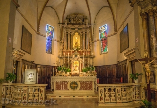 Devostock Church Altar Stained Glass