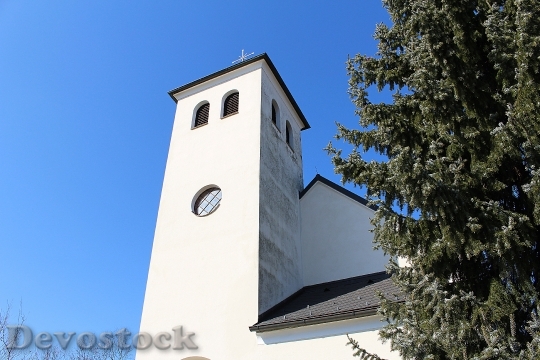 Devostock Church Building Steeple Religion 1