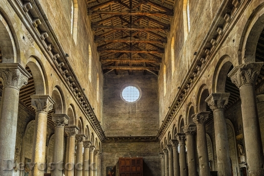 Devostock Church Columnar Italy Viterbo