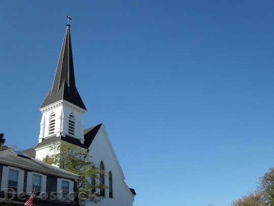 Devostock Church New England Steeple