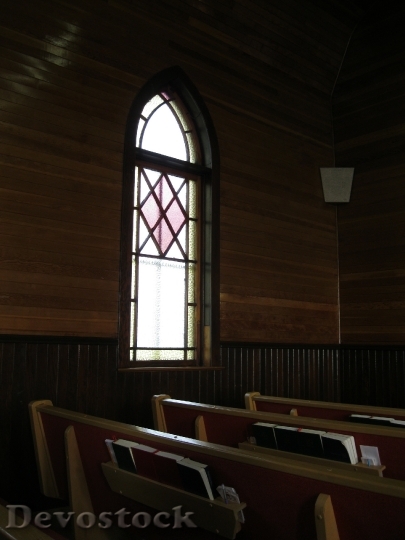 Devostock Church Pews Window Interior